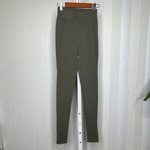 Babaton Ribbed Leggings High Rise Olive Green Size XXS